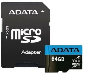   A-DATA 64GB MicroSDHC Class10 UHS-I A1 +  AUSDX64GUICL10A1-RA1_01